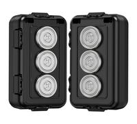 Hide A Key - Caja magnética para llaves de coche, impermeable, oculta, funda para llaves de coche para viajes al aire libre, caja magnética para vehículos debajo del automóvil (2, negro)