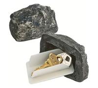 Hide a Key Fake Rock, caja de repuesto para llaves falsas, escondite llaves de piedra exterior con compartimento secreto, para jardín al aire libre
