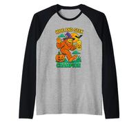 Hide and Seek Champion Funny Bigfoot Halloween Art Camiseta Manga Raglan
