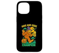 Hide and Seek Champion Funny Bigfoot Halloween Art Carcasa para iPhone 15