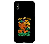 Hide and Seek Champion Funny Bigfoot Halloween Art Carcasa para iPhone XS MAX