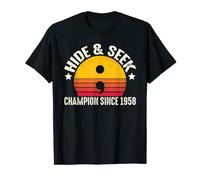 Hide And S hampion Since 1958 Codificación de depuración de punto y coma Camiseta