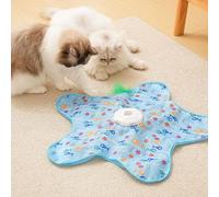 Hide and Seek - Juguetes interactivos para gatos, juguete interactivo de plumas móviles para esconder y buscar con carga automática, ejercicio en interiores para aliviar el estrés del gatito (un