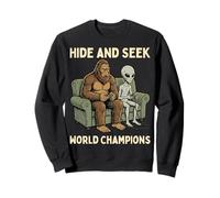 Hide and Seek World Champions Bigfoot Alien Video Games Sudadera