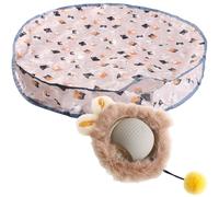 Hide And Seeks - Juguete interactivo para gatos con alfombrillas de juego desmontables, seguro no tóxico para ejercicio y desarrollo de curiosidad, juguete para gatos