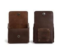 Hide & Drink, Cartera de Piel Gruesa remachada con Cintura Horizontal, con Capacidad para hasta 12 Tarjetas y Billetera plegadaorganizador de Monedas, Hecha a Mano, Incluye 101 años de garantía,