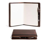 Hide & Drink, Case for Hardcover Leuchtturm A5 (5.75 x 8.25 in.) Notebook, Protective Cover for Journal, Personal Planner, Full Grain Leather, Handmade Writing Accessory, Bourbon Brown