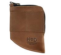 Hide & Drink, EDC Pocket Wallet, Curved Cash Organizer, Slim Front Card Holder, Money Clip, Full Grain Leather, Handmade Travel Accessories, Single Malt Mahogany