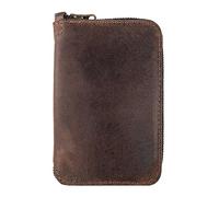 Hide & Drink - Funda de piel con cremallera para portátil Moleskine, bolsillo (3,5 x 5,5 pulgadas)), cuaderno no incluido, cahier, hecho a mano incluye 101 años de garantía Bourbon Brown