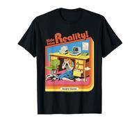Hide from Reality Sarcastic Retro Vintage Funny Adult Humor Camiseta