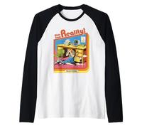 Hide from Reality Sarcastic Retro Vintage Funny Adult Humor Camiseta Manga Raglan