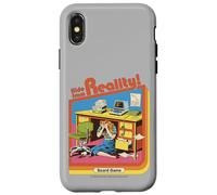 Hide from Reality Sarcastic Retro Vintage Funny Adult Humor Carcasa para iPhone X/XS