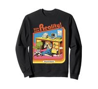 Hide from Reality Sarcastic Retro Vintage Funny Adult Humor Sudadera