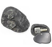 Hide Key Rock - Piedra falsa de repuesto para guardar llaves, geocaché, se siente real, seguro para jardín, cobertizo, patio, caja geocaching (gris)