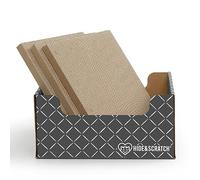 Hide & Scratch: Rascador y Tumbona Extragrande de cartón Resistente para Gatos con Almohadilla Recargable para rascar (Gris Oscuro, 4 Unidades)