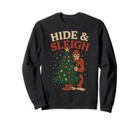 Hide & Sleigh Funny Christmas Bigfoot Sci-Fi Navidad Sudadera
