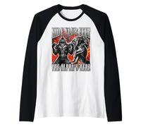 Hide Your Feet The Alpha Is Here Funny Hilarante Wolf Camiseta Manga Raglan