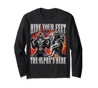 Hide Your Feet The Alpha Is Here Funny Hilarante Wolf Manga Larga