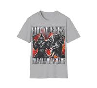 Hide Your Feet The Alpha's Here - playera divertida para meme Alpha Wolf Bootleg Joke unisex con diseño gráfico, Gris (Sport Grey), M