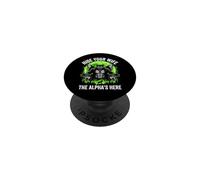 Hide Your Wife (The Alpha's Here) - Funny Wolf Meme Chicos Hombres PopSockets PopGrip Adhesivo