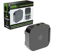 HIDEit - Soporte de Acero para Apple TV 4K 3ª generación, Compatible con Apple TV 4K 3ª generación 2022, Montaje en Pared o VESA, Eliminar Cables Desordenados
