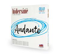 Hidersine Andante - Juego de 4 cuerdas para violonchelo de tamaño 4/4-3/4, núcleo de acero, cuerda de aleación, facilidad de tocar, excelente tono y gran valor. Ideal para estudiantes de violonchelo