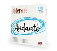 Hidersine Andante - Juego de cuerdas de violonchelo para tamaño 1/2, núcleo de acero, cuerda de aleación. Longevidad y facilidad de tocar. Excelente tono y gran valor. Ideal para estudiantes de