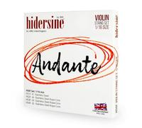 Hidersine Andante - Juego de cuerdas para violín de tamaño 1/16, núcleo de cuerda de acero para una fácil sensación de tocar. Gran tono y gran valor. Cuerdas ideales para violines de tamaño dieciséis