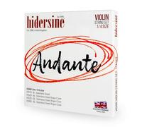 Hidersine Andante - Juego de cuerdas para violín de tamaño 1/4, núcleo de cuerda de acero para una fácil sensación de tocar. Gran tono y gran valor. Cuerdas ideales para violines de tamaño cuarto. 1