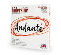 Hidersine Andante - Juego de cuerdas para violín de tamaño 1/8, núcleo de cuerda de acero para una fácil sensación de tocar. Gran tono y gran valor. Cuerdas ideales para violines de octavo tamaño. 1