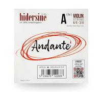 Hidersine Cuerda Andante SINGLE A para violín de tamaño 4/4 a 3/4. La cuerda de acero se siente fácil de tocar. Gran tono y gran valor. Perfecto para estudiantes con violines de tamaño completo y tres