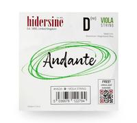 Hidersine Cuerda Andante Single D para VIOLA. Núcleo de acero, cuerda de aleación para mayor durabilidad y facilidad de tocar. Gran tono y gran valor. Ideal para todos los estudiantes de viola. Solo