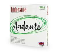 Hidersine Juego de cuerdas Andante para viola. Núcleo de acero, cuerdas de aleación para mayor durabilidad y facilidad de tocar. Gran tono y gran valor. Ideal para todos los estudiantes de viola