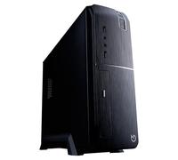 Hiditec Caja Ordenador Slim Micro ATX SLM20,Compatible Placas Base Micro ATX e ITX,Diseño Elegante,1 Ventilador 80mm Incluido,Posición Horizontal o Vertical,Conexión USB 3.0,Soporta PSU ATX, Negro