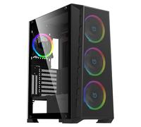 Hiditec Chasis ATX MH12 Metal Mesh ARGB, 4 Ventiladores ARGB incluidos, Ventana Cristal Templado, USB-C 3.2 Gen2, filtros Antipolvo, Alto Rendimiento de Flujo de Aire.