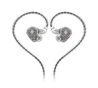 Hidizs MS1 Galaxy In Ear Monitor Auriculare, 2DD Controlador Dinámico De Circuito Magnético, 3,5 Mm, Control en Línea, Cable Desmontable de 0,78 Mm y 2 Pines, Transparente, sin Micrófono