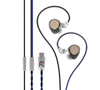 Hidizs ST2 Pro USB-C Earbuds Wired, Dual Magnetic Circuit 10 mm Dynamique Drivers In Ear Monitor Auriculares, ESS ES9218AC Pro DAC, chip HD Mic, control en línea, Tpye-C DSP, cable OFC, negro