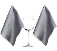 HIDMD - Paño de Limpieza de Microfibra para Vidrio y Cristal, Extra Grandes, sin Manchas, sin Pelusas, 40 x 60 cm, 2 Unidades, Gris