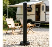 Hidrante de jardín de acero inoxidable, grifo exterior a prueba de congelación, entrada inferior o lateral, columna de agua vertical de jardín de 60/95 cm para patio césped(B,Height: 60cm/23.6in)