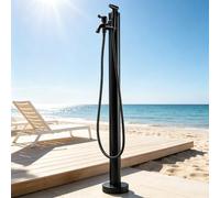 Hidrante de patio al aire libre Grifo de columna de agua vertical, Grifo de agua independiente Poste de grifo montado en el piso de acero inoxidable 304 para junto a la piscina(C,Height: 60cm/23.6in)