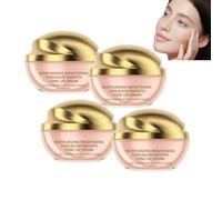 Hidratante Brightening Corrector Crema Tone-Up Cream, Crema hidratante para rostro y ojos con efecto blanqueador, maquillaje ligero y duradero, blanqueador bajo los ojos contra las ojeras (4 unidades)