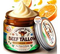 Hidratante de sebo de res para la piel, 100 % carne de res y sauce, aceite de jojoba orgánico, manteca de karité orgánica que ayuda al eccema y la rosácea, fabricado en Estados Unidos