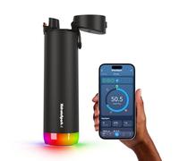 Hidrate Spark - Botella de Agua Inteligente de Acero, rastrea el Consumo de Agua y Brilla para recordarte Que te Mantengas hidratado, Chug, 621ml, Color Negro