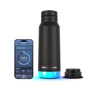 Hidrate Spark PRO 2 - Botella de Hidratación Inteligente con Recordatorios & Seguimiento, 946ml Acero Inox - Sincroniza con Apple Health, Fitbit, Anillos & Relojes - Paja Negro