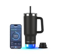 Hidrate Spark PRO 2 - Vaso de Hidratación Inteligente con Recordatorios & Seguimiento, 887ml Acero Inox - Sincroniza con Apple Health, Fitbit, Anillos & Relojes - Negro