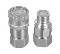 Hidráulica para acoplamiento rápido plana NPT1/4 válvula de acero hidráulico acoplamiento hidráulico plano NPT3/8 galvanizado blanco recubierto para acoplamiento rápido hidráulico NPT1/2 para