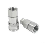 Hidráulica para acoplamiento rápido plana NPT1/4 válvula de acero hidráulico acoplamiento plano NPT3/8 zinc blanco recubierto para acoplamiento rápido hidráulico NPT1/2 para maquinaria agrícola