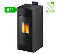 Hidroestufa de pellet estanca freepoint tesis 22.8 kw antracita wifi incluido