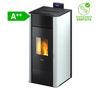 Hidroestufa de pellet estanca freepoint tesis 22.8 kw blanca wifi incluido