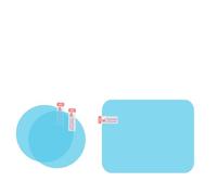 Hidrófugo para Espejo Coche Todos Los Tamaños Conjunto Pegatina Retrovisor Lateral Espejo A Prueba Lluvia Película Antiniebla Antivaho La Vista Transparente(Small Vehicle)